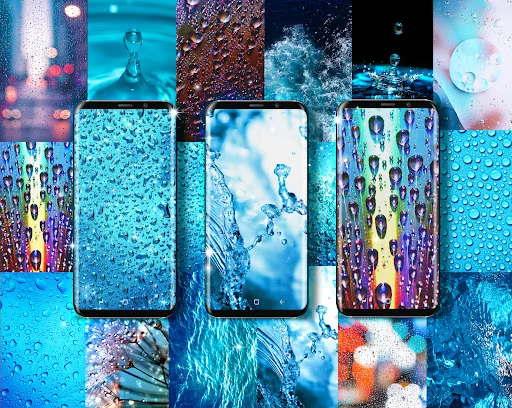Water drops live wallpaper