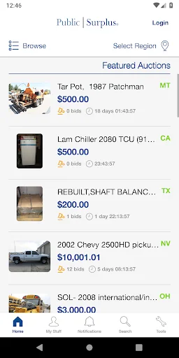 Public Surplus Buyers App screenshot 1