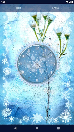 Winter Snow Clock Wallpaper screenshot 3