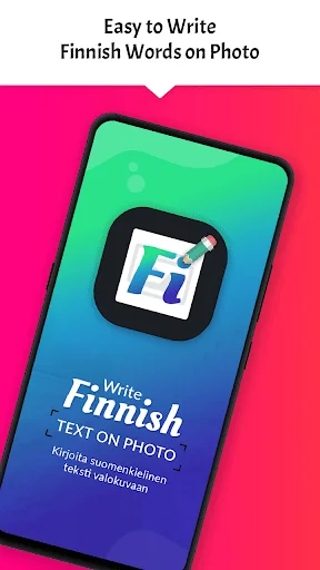 Write Finnish Text on photo