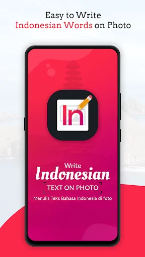 Write Indonesian Text on photo
