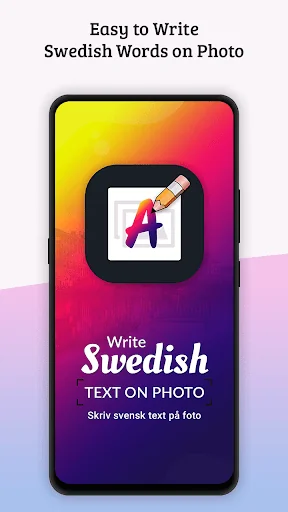Write Swedish Text on photo