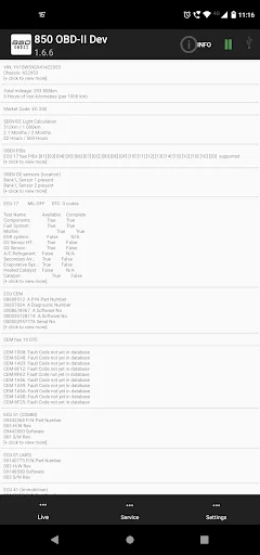 850 OBD-II screenshot 1