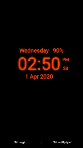 Digital Clock Live Wallpaper