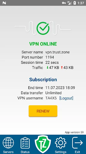 Trust.Zone VPN - Anonymous VPN screenshot 4
