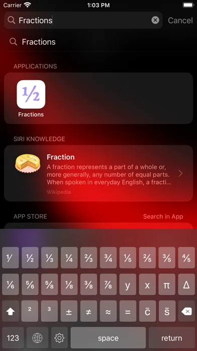 Fractions Keyboard