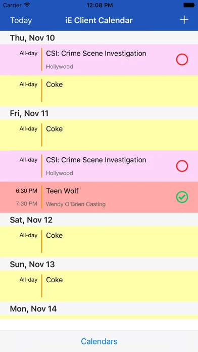 iE Client Calendar