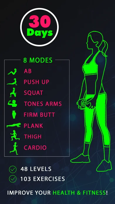 30 Day Fitness Challenges ~ Daily Workout Pro screenshot 1
