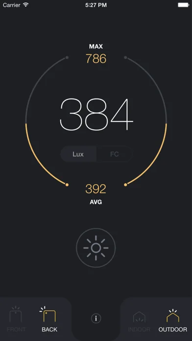 Light Meter - lux and foot candle measurement tool screenshot 1