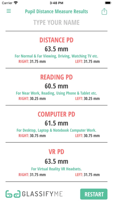 Pupil Distance PD Measure screenshot 2