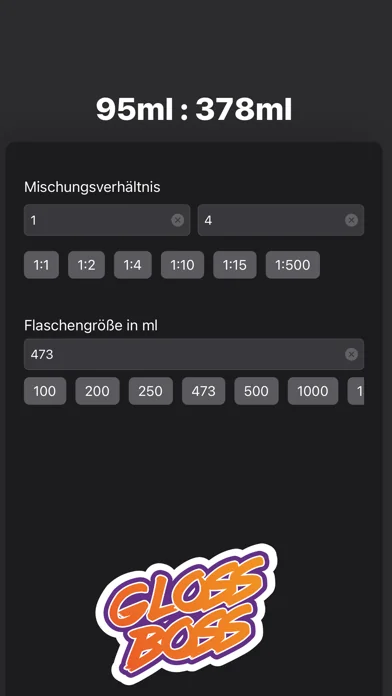Mischungsrechner - Glossboss