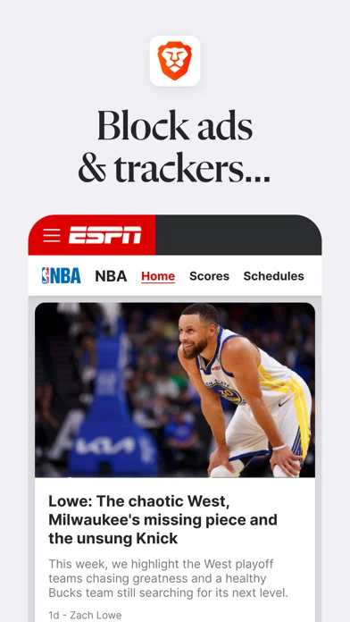 Brave Webbrowser mit ad block screenshot 2