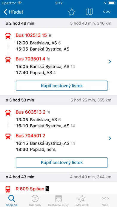 Cestovné poriadky CP screenshot 3