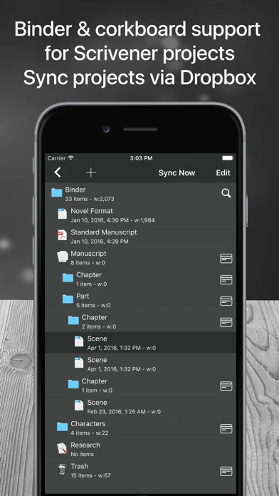 Scrivener Companion - Scrivo 3 screenshot 3