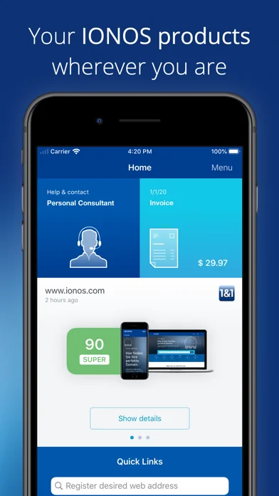 IONOS screenshot 1