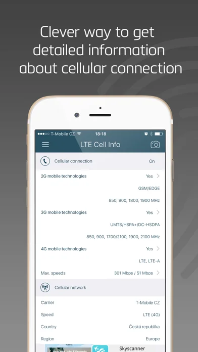 LTE Cell Info: Network Status