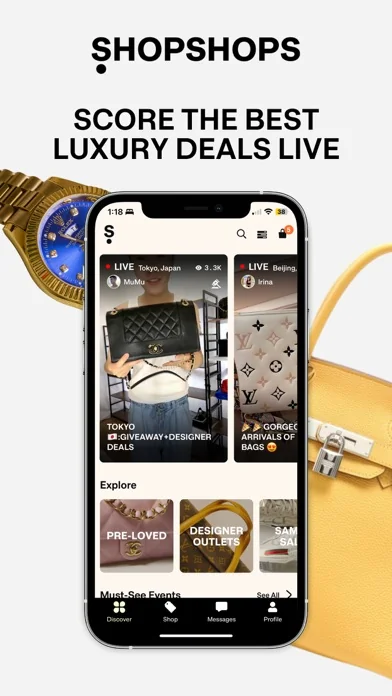 ShopShops: Designer Deals Live screenshot 1