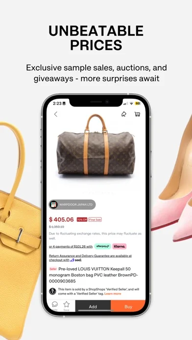 ShopShops: Designer Deals Live screenshot 2