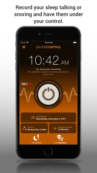 Snore Control - Schnarch Stopp screenshot 1