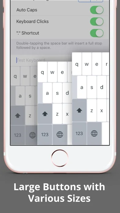 Larger Keyboard – Type Faster w Bigger XL Keys