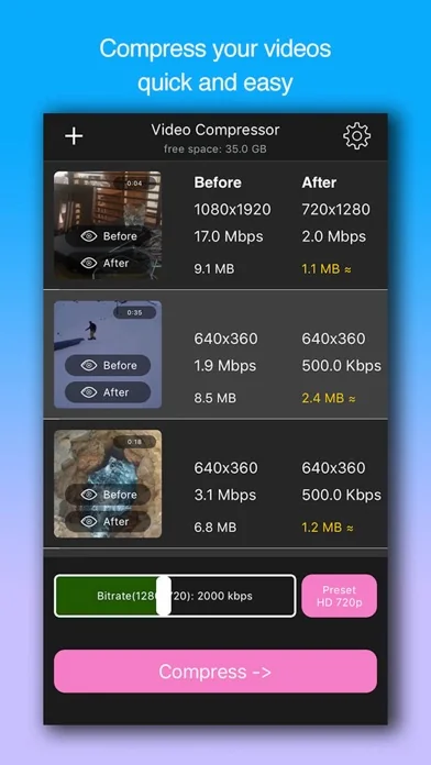 Video Compressor Gold screenshot 2