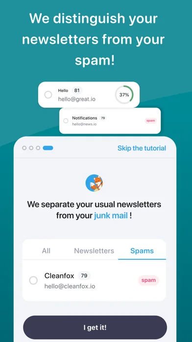 Cleanfox - Mail & Spam Cleaner screenshot 3