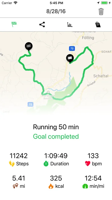 Joggen Laufen Walken Goals GPS screenshot 2