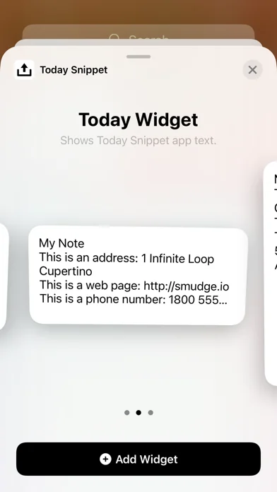 Today Snippet Widget screenshot 1