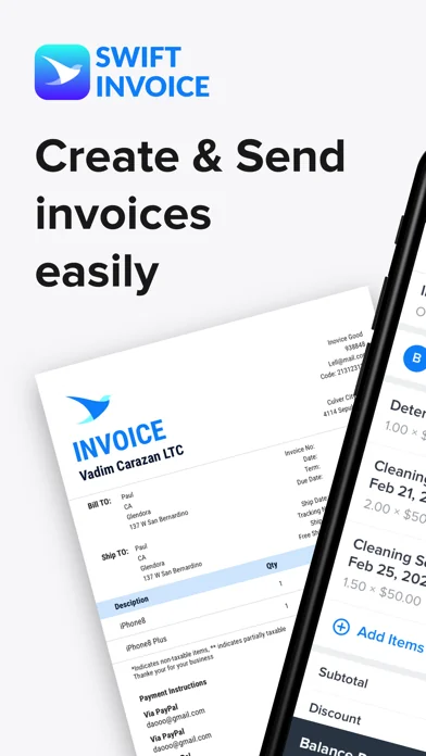 Invoice Maker, Swift Invoice screenshot 1