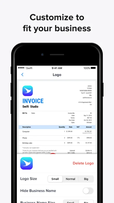 Invoice Maker, Swift Invoice screenshot 3