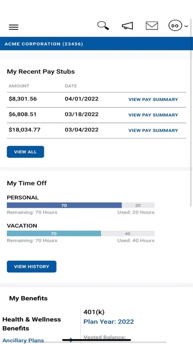 Paychex Oasis Employee Connect screenshot 2