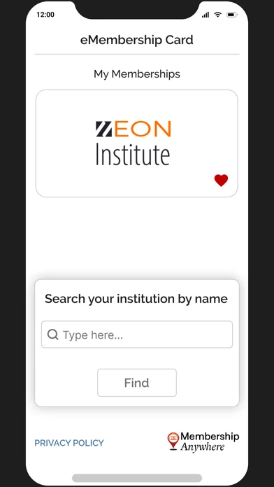 eMembership Card screenshot 2
