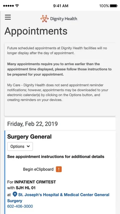 my portal. by Dignity Health screenshot 2