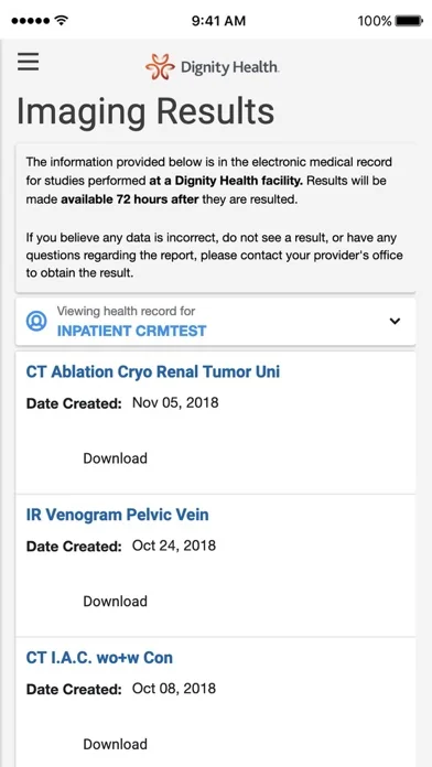 my portal. by Dignity Health screenshot 3