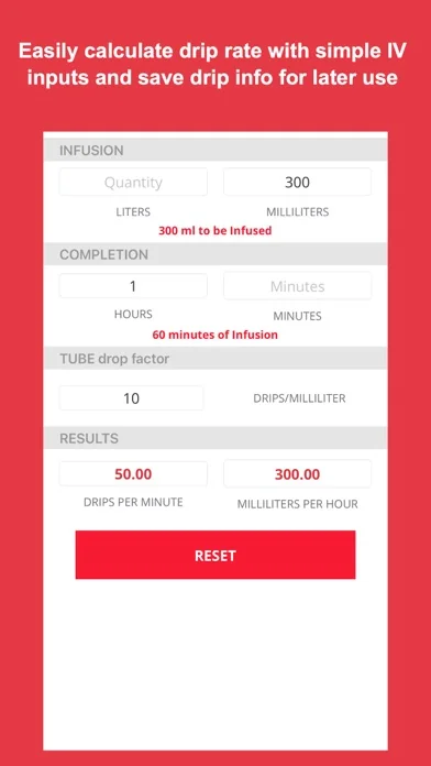 Drip Rate Infusion Calculator