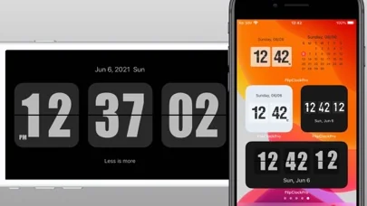 Flip Uhr + - Digitale Widgets