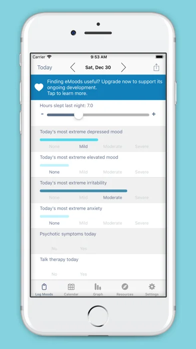 eMoods Bipolar Mood Tracker screenshot 1