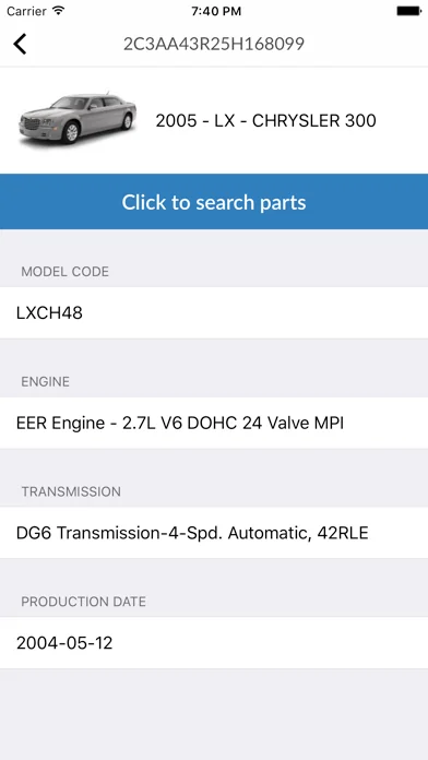 Car Parts for Chrysler - ETK Spare Parts Diagrams
