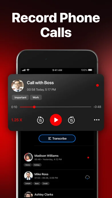 Anruf aufnehmen - RecMyCalls screenshot 1