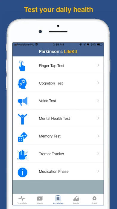 Parkinson's LifeKit screenshot 2
