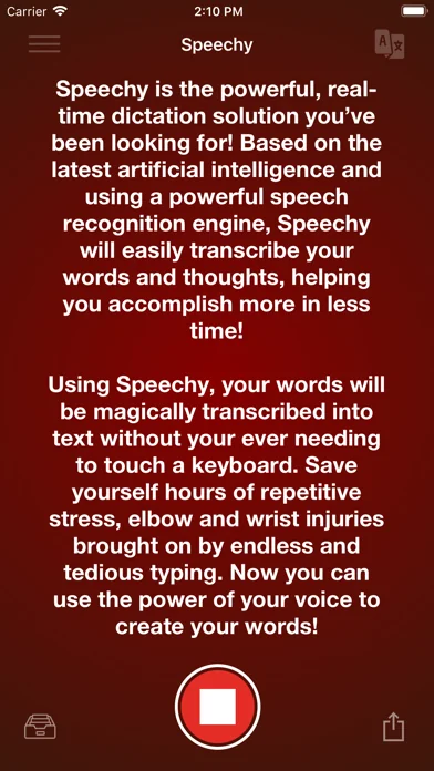 Sprach Diktiere - Speechy