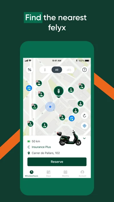 felyx: E-moped rentals screenshot 2