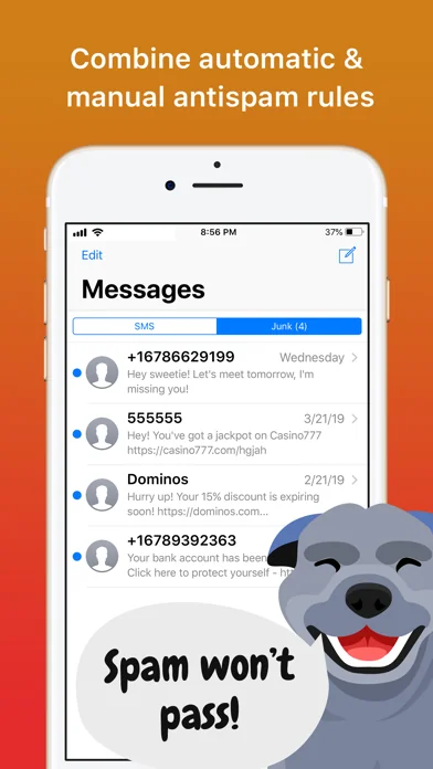 SpamHound SMS Spam Filter screenshot 1