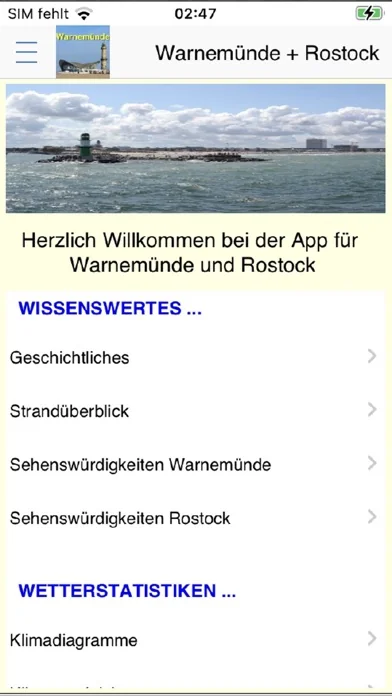 Warnemünde App für den Urlaub
