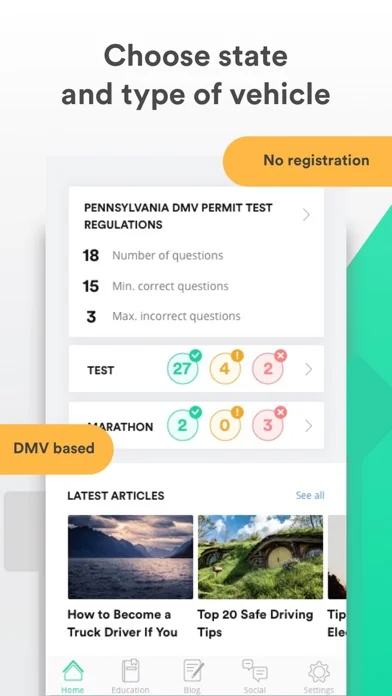 DMV Driving Test Driver Start screenshot 1