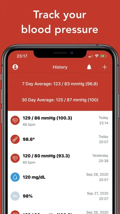 Blood Pressure Tracker • screenshot 1