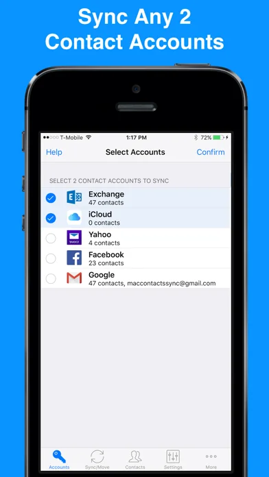 Contacts Mover Pro screenshot 1