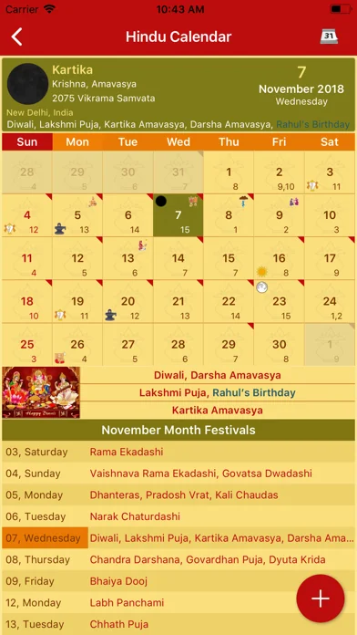 Hindu Calendar - Drik Panchang screenshot 1