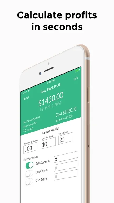 Easy Stock Profit Calculator screenshot 1