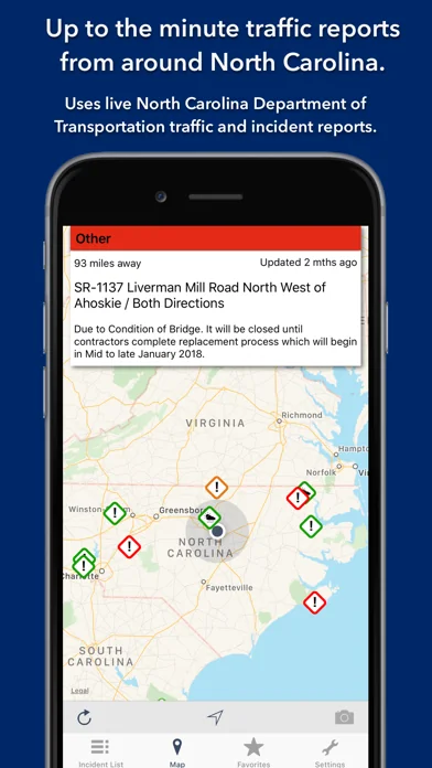 North Carolina Roads Traffic